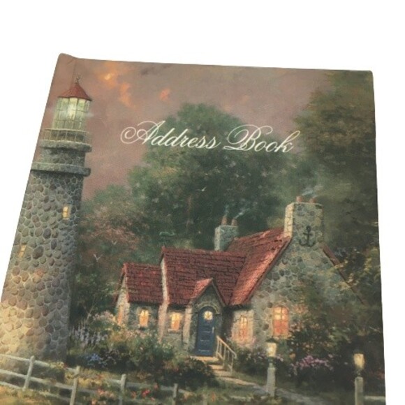 Thomas Kinkade Light of Peace Lighthouse Address Book Non-Scriptured Purse Size - Picture 1 of 9